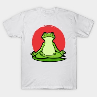 zen frog character yoga T-Shirt